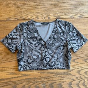 Disturbia Ophidia Snake Crop Top NWOT